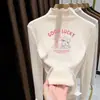 Top de Felpa De Rong Otoño e Invierno para Niños Medianos y Grandes Casual Manga Larga Niña Cuello Semi Alto Adorno de Volantes Camiseta Base para Niñas