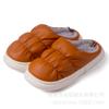 Pantuflas de Algodón al Por Mayor Ropa Exterior para Mujer Invierno Tacón de Bolsa Hogar Suela Gruesa Hogar Interior Plumón Tela Cálidas Pantuflas de Algodón