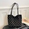 Bolsa de camurça retrô para outono e inverno para mulheres, nova moda 2026 bolsa de ombro poá, bolsa tote para o trabalho, bolsa saco