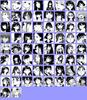 70 meninas japonesas em preto e branco material de adesivo para diário de mão difuso decoração de caderno bonito adesivo pequeno fofo diário de mão