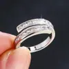 Lujo ligero estilo minimalista exquisito circón microincrustado anillo abierto ajustable para pareja personalidad nicho versátil joyería de mano para el día a día