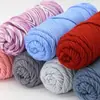 Novelo de Fio de Algodão de 8 Fios para Tufting Amantes, Fio Grosso de Algodão Leite, Fio para Cachecol DIY, Bordado Russo com Agulha de Punch