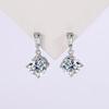Pendientes de plata S925 con diamantes Mosan, pendientes de moissanita para mujer, pendientes elegantes con borlas, calidad Seiko, outlet de fábrica.