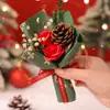 Buquê de Natal Presente Buquê de Sabão Papai Noel Véspera de Natal Presente Criativo para Namorada Atacado