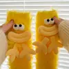 Meias Fofas e Divertidas para Mulheres, Outono e Inverno, Forradas com Lã, Espessas, Quentes, Adoráveis Meias de Cano Médio de Lagarta, Meias Antifrio para Chão de Casa