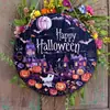 Cartel Colgante de Puerta de Entrada de Castillo de Fantasmas de Terror de Halloween Más Vendido Transfronterizo, Placa Decorativa Innovadora de Madera para Porche de Casa Embrujada