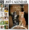 Gatinho Macio e Fofo de Pelo Longo Calendário de Mesa Anual Completo Calendário de Fotos de Gato Curativo Transfronteiriço Europeu e Americano Em Estoque
