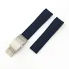 En Stock Adecuado para Langqin Concas Submariner Buceo Correa de Silicona con Patrón de Arco, Caucho Suave Modelo Original 21mm