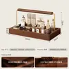 Caja de Almacenamiento de Cosméticos de Madera Maciza para Escritorio, Estante de Almacenamiento para Tocador, Productos para el Cuidado de la Piel, Perfume, Lápiz Labial, Caja de Joyería de Gama Alta para Encimera