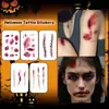 Adesivos de Tatuagem Falsa de Cicatriz Manchados de Sangue Escuro de Halloween Transfronteiriços São Realistas, Fáceis de Aplicar e Fáceis de Remover, um Item Essencial para Chocar e Chamar a Atenção