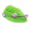Gaibi Aretes de tuerca con forma de corazón transfronterizos europeos y americanos, aretes de tuerca de acero inoxidable 1.6*38, joyería para piercing corporal