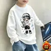 Estilo Nuevo Otoño Sudadera para Niños Estilo Academia Cuello Redondo Pulóver Niños Medianos y Grandes Lindo Dibujo Animado Manga Larga Superior Moderno