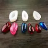 Molde de Resina Cristal com Furo para Pingente, Molde de Silicone Gota d'Água para Colar, Materiais para Joias Artesanais DIY