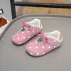 Zapatos de Cuero para Bebé Niña Primavera Ballet Punta Redonda Zapatos de Patito Zapatos para Niños Zapatos de Princesa Mary Janes de Lunares Dopamina Zapatos de una Sola Hebilla