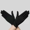 Guantes Delgados de Spandex para Conducir en Primavera y Otoño, Color Sólido Negro y Blanco, Unisex, Transpirables, Adecuados para Etiqueta y Baile, Estilo Verano, Unisex