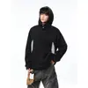Em estoque, novo modelo outono 2026, algodão chinês de peso pesado 380g, moletom com capuz casual oversized com design de patchwork, W6096-