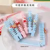 Mini Peine Lindo de Dibujos Animados, Peine Plegable Portátil para Niñas, Uso en Casa, Cabello Suave, Sin Nudos, Peine de Punta