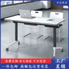 Mesas y sillas plegables para conferencias, juego de mesas móviles para capacitación, escritorio de oficina, escritorio educativo, se pueden combinar en una mesa larga