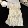 Camisón de Tirantes Nube 2026, Nuevo Estilo Veraniego, Camisón Dulce y Sexy, de Longitud Media, Corte Holgado con Copas en el Pecho, Ropa de Casa