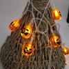 Led Transfronterizo Halloween Fiesta al Aire Libre Festival de Fantasmas Linterna de Calabaza Fantasma Calavera Araña Murciélago Guirnalda de Luces Decorativas