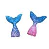 Accesorios de Resina de Sirena Crema Funda para Teléfono Móvil DIY Parche para Zapato con Agujero Aretes DIY Colgante de Cola de Pez Material para Accesorios para el Cabello