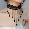 Collar Gótico de Encaje de Cristal Multicapa Estilo Palacio Retro de Venta Caliente Gargantilla Cadena para Clavícula