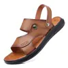 Sandalias para Hombre 2026 Verano Nuevo Estilo Zapatos de Playa Doble Propósito Cuero Modernas Suela Suave Zapatos para Hombre Casual Antideslizantes