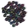 50 Peças/Saco Acrílico 8mm Colorido Transparente Cubos Dado Contas DIY Mahjong Contas Espaçadoras Pequenos Acessórios de Joias