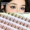 Marrón oscuro no seas demasiado delicada ~ Pestañas postizas 5D sin pegamento trilogía perezosa natural segmentadas racimo único mujer principiante