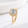 Bolso cuadrado Champagne Golden Princess anillo de diamante de 2 quilates para mujer alta gama lujo ligero versátil popular en TikTok live Venta Directa de Fábrica