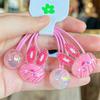 Elásticos de Cabelo Coloridos com Desenhos de Frutas Graffiti Pintados à Mão, Tiaras de Cabelo Fofas em Cores Contrastantes para Crianças, Acessórios de Cabelo de Alta Elasticidade para Meninas