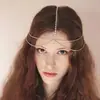 Joyería Transfronteriza Europea y Americana Cadena Bohemia Personalizada Borla Cadena de Piedra de Circonio Imitación Estilo Exótico Cadena para el Cabello Sexy Accesorios para el Cabello
