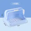Caja de Almacenamiento para Biberones con Drenaje y Tapa Productos para Bebés Vajilla Caja para Comida Complementaria a Prueba de Polvo Estante de Almacenamiento para Secado al Aire Tamaño Grande