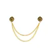 Nova Broche de Corrente Vintage Minimalista para Mulheres, Broche de Girassol de Bronze, Acessório Unissex para Terno e Casaco Atacado