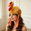 Decoraciones Personalizadas Transfronterizas Europeas y Americanas para Acción de Gracias Sombrero de Pavo Fiesta de Fotos de Halloween Sombrero de Cabeza de Pavo para Mujeres