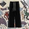 Calças retas folgadas masculinas para primavera e outono, versáteis, tendência jovem, estilo americano high street, casuais esportivas, calças de alta qualidade