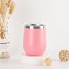 Cross-border exclusivo aço inoxidável 12oz ovo copo em forma de U transparente tampa thermos copo ao ar livre portátil ovo casca copo logotipo