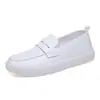 Zapatos deportivos casuales blancos para hombre, zapatos protectores para hombre para personal de enfermería, centro de salud, taller de alimentos, suministros sanitarios, antideslizantes, resistentes al desgaste, de piel