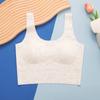 Ropa interior de desarrollo de dispensación larga, sujetador ligero transpirable para niña, chaleco lindo estampado de color sólido para estudiantes de secundaria y preparatoria