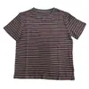 Camiseta de outono nova, casual, listrada, de manga curta, respirável, para uso diário, para mulheres, adequada para o trajeto ao trabalho, com gola redonda, corte solto, top versátil e que afina