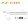 Tira de LED de Luz Dura para Sensor de Partición de 12V Luz para Gabinete Sensor de Barrido de Mano Atenuación Táctil Luz para Armario Estantería No Requiere Taladro
