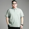 Camisa Polo Casual Solta Masculina Plus Size, Versátil para o Dia a Dia, Oversized com Gola de Lapela, Camiseta de Manga Curta