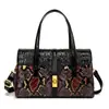 Bolsa transfronteiriça 2024 Nova bolsa padrão Python Retro Bolsa transversal simples Moda All-match Bolsa de ombro Explosões