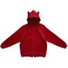 Aliexpress Transfronterizo Europeo y Americano Otoño e Invierno con Capucha Deportivo Sombrero de Diablo Oscuro Moda Callejera Sudaderas de Pareja para Hombres y Mujeres