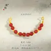 Retención de Color Fuerte Arena Dorada Rojo Natural del Sur Cristal Blanco Ágata Roja Cadena de Extensión para Collar Personalidad Versátil Cadena Extendida DIY para Mujeres