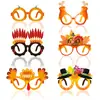 Gafas de Acción de Gracias Tema Decoración para Fiesta Navideña Accesorios Otoño Productos de Papel para Acción de Gracias Máscaras Suministros para Gafas