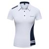 22 Novas Roupas de Golfe Feminina Camiseta de Manga Curta Top Justo Camisa Polo Uniforme de Esportes ao Ar Livre Respirável Manga Curta