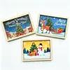 Miniatura Casa de Muñecas Colgante de Pared Navideño Pintura Árbol de Navidad Juego de Imitación Juguete Modelo Pintura al Óleo Decoración