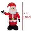 Modelo Inflável de Papai Noel Transfronteiriço de 1,2m Decoração de Jardim para Festa de Natal com Luzes LED Embutidas