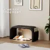 Banqueta para Cambiar Zapatos en la Entrada, Banqueta para Zapatos Estilo Vintage de Lujo Ligero de Gama Alta, Banco Largo Integrado con Almacenamiento y Asiento para la Entrada